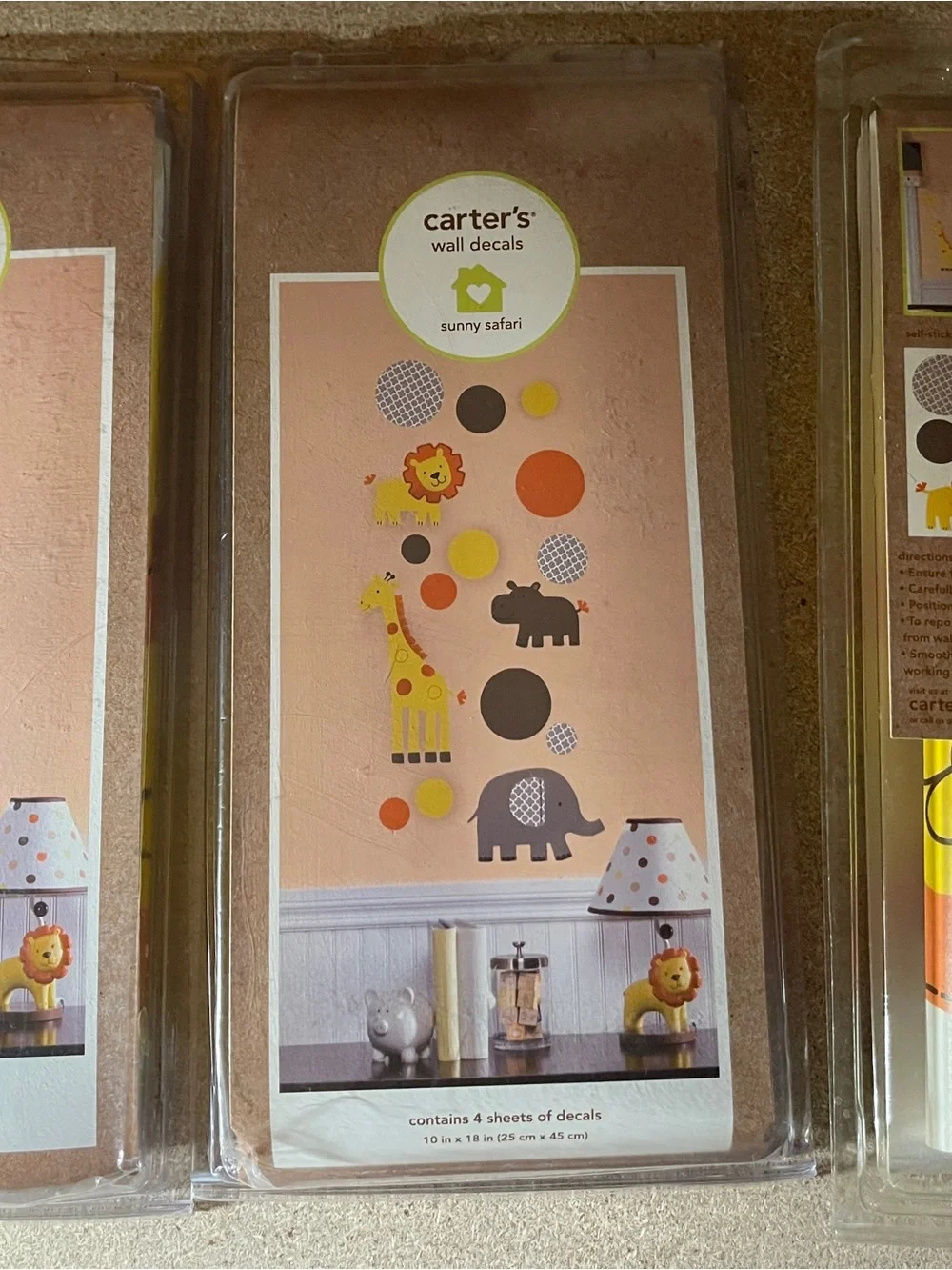Carters sunny safari wall sticker decals